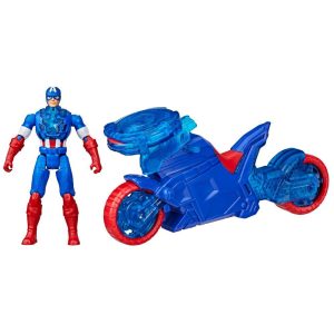 Marvel Avengers Epic World of Action Captain America Shield-Shot Cycle Vehicle Playset, 4+