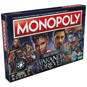 Monopoly: Marvel Studios' Black Panther: Wakanda Forever Edition Board Game for Families and Kids Ages 8+, Game for 2-6 Players