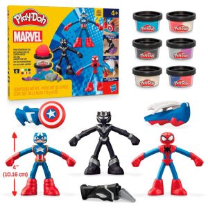 Play-Doh Marvel Hero Adventure Playset with 3 Marvel Action Figures and Accessories, 4+