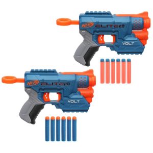 Nerf Elite 2.0 Volt SD-1 Blaster 2-Pack Includes 2 Blasters and 12 Nerf Elite Darts, Light Beam Targeting, Dart Storage