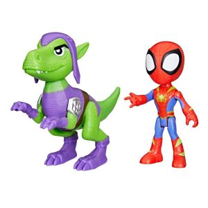 Marvel Spidey and His Amazing Friends Dino-Webs, Spidey and Goblin Raptor Action Figures