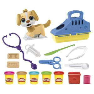 Play-Doh Care 'n Carry Vet Playset with Toy Dog, Carrier, 10 Tools, 5 Colors, Kids Toys