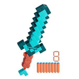 Nerf Minecraft Sword Dart Blaster, 8 Nerf N1 Darts