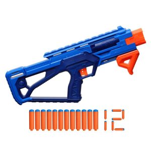 Nerf N Series Double Impact Blaster, 12 Official Nerf N1 Darts Compatible Only with Nerf N1 Blasters, Pump Action Priming, Kids Gifts, Ages 8+