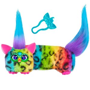Furby DJ Furblets Rain-Bow-Kat Mini Electronic Plush Toy for Girls & Boys 6+