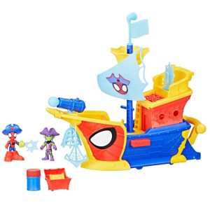 Marvel Spidey and his Amazing Friends Water-Webs Webs Ahoy Bubble Pirate Ship Toy