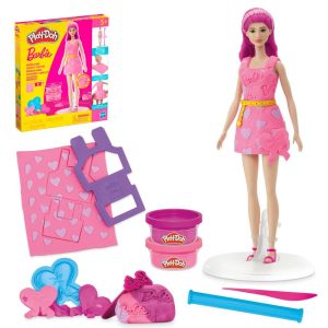 Play-Doh Barbie Hearts and Hair Doll Set