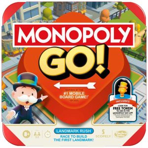 Monopoly GO! Board Game, Inspired by the Popular Mobile Board Game, 15 Mins., Family Games, Ages 8+