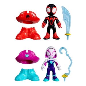 Marvel Spidey and his Amazing Friends Water-Webs Pirate Miles “Spin” Morales & Pirate Ghost-Spider Action Figures, Super Hero Toys, Ages 3+