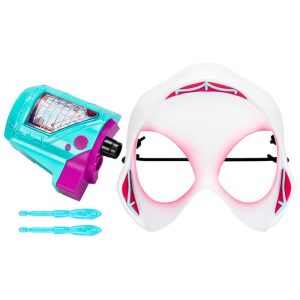 Marvel Spider-Man: Across the Spider-Gwen Web-Shot Slinger Mask and Blaster Set, Marvel Toys for Kids Ages 5 and Up