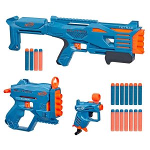 Nerf Elite 2.0 Stockpile Pack, Includes 3 Nerf Dart-Firing Blasters and 10 Official Nerf Elite Foam Darts
