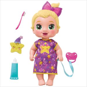 Baby Alive Lil Dreamer LaLa GooGoo Blonde Hair Baby Doll Sleepover Toy for Girls & Boys 3+