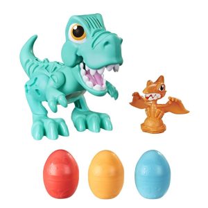 Play-Doh Dino Crew Crunchin' T-Rex Toy for Kids 3 Years and Up with Dinosaur Sounds and 3 Play-Doh Eggs