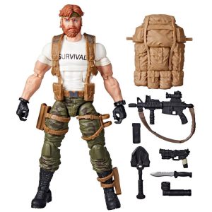 G.I. Joe Classified Series Stuart "Outback" Selkirk Action Figure 63 Collectible Toy, Accessories, Custom Package Art